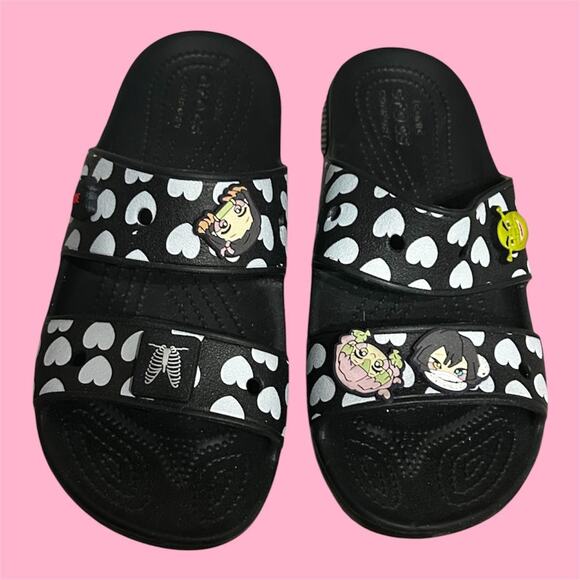 Classic Crocs Heart Print Sandal with Jibitz! - Picture 1 of 8